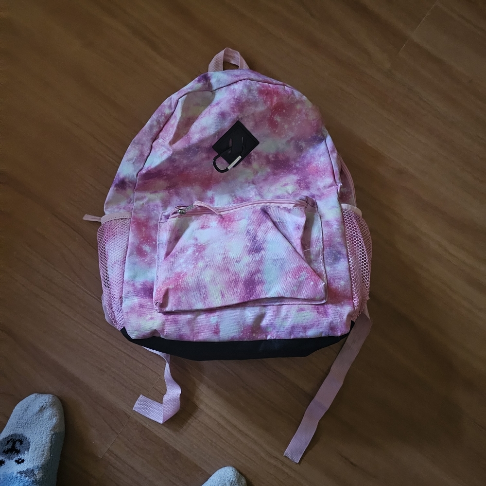 Kids Tie Dye Backpack School Bag | Pink & White Back Pack Bookbag Elementary